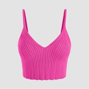 Cider hot pink crop tank top S